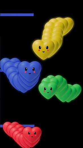 Baby Bear | Dancing Colorful Hearts #sensoryvideo #cute