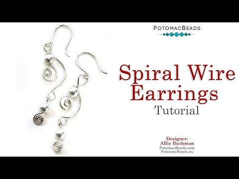 Spiral Wire Earrings - DIY Jewelry Making Tutorial by PotomacBeads