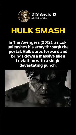 In The Avengers (2012),Hulk faces a massive Chitauri Leviathan and stops it with one powerful punch.