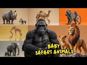 Baby Safari Animal Sounds Song | Nursery Rhyme - Learn Animal Names