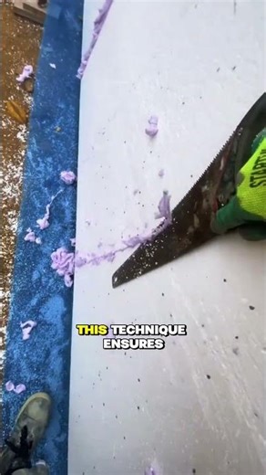 Satisfying Foam Adhesive Trim on EPS Panels | Insulation Wall Installation Technique