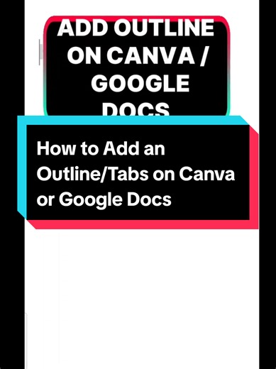Replying to @callmelycette User experience is always priority when creating documentation for other people. Adding an Outline that's clickable add structure and makes people want to come back for more. In this video we show you how to add Outline/Tabs using Canva and Google Docs #levelupafrica #CreatorModeWithZar🌿 #GoogleDocs #canvatutorial #learnwithtiktok