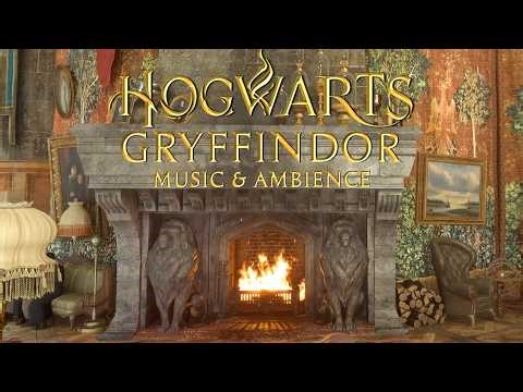 Gryffindor Common Room at Hogwarts - Harry Potter Music & Cozy Spring Atmosphere