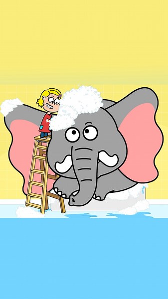Der Elefant passt nicht in die Wanne 🛁- Hurra Kinderlieder #lustigelieder #tierlieder #kindergarten