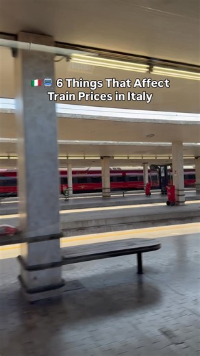 🇮🇹🚆 6 Things That Affect Train Prices in Italy Train prices in Italy aren’t random. They change based on a few very specific factors. 1️⃣ Type of train High-speed trains (Frecciarossa, Italo) use dynamic pricing, similar to airlines. Regional trains have fixed prices that do not change. 2️⃣ How early you book High-speed tickets are cheapest when booked weeks in advance. Prices increase as seats sell and departure gets closer. 3️⃣ Time and day of travel Peak travel times (Friday afternoons, we