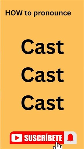 How to pronounced, Cast Cast Cast, #pronunciation #educationalvideo #vairalshort #englishshorts #usa