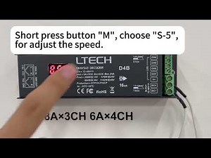LTECH D4A 4CH DMX DECODER with OLED screen
