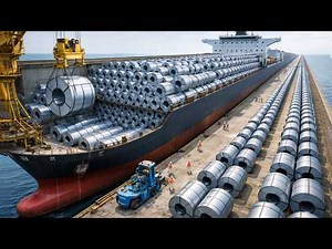 How ports move heavy coils without dents or chaos. Modern port logistics & cargo handling