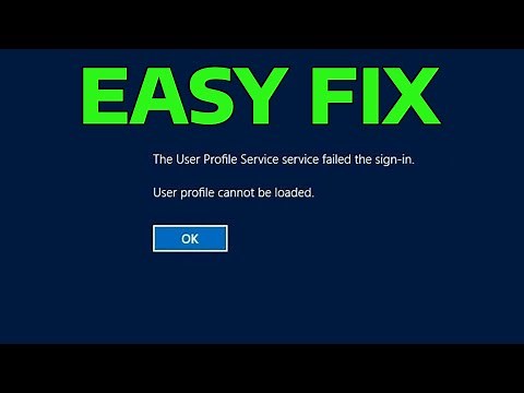 How To Fix The User Profile Service Failed the Sign in User Profile Cannot be Loaded On Windows 11