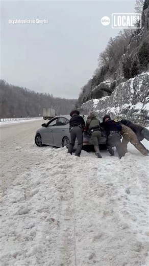 Teamwork makes the dream work: these state troopers rescued a car stuck in a snowbank! | Localish