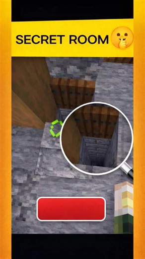 😱Hidden Secret Room Trick #minecraft