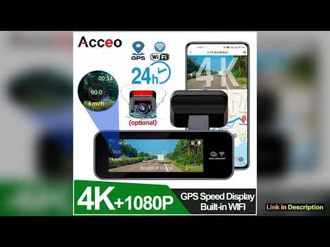 ACCEO B63 4K Dashcam Buiilin WIFI Video Recorder Night Vision 1080P Car Rear Camera CAR DVR Support