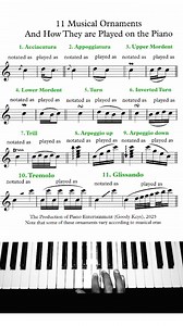 11 musical ornaments and how they are played | Piano Entertainment