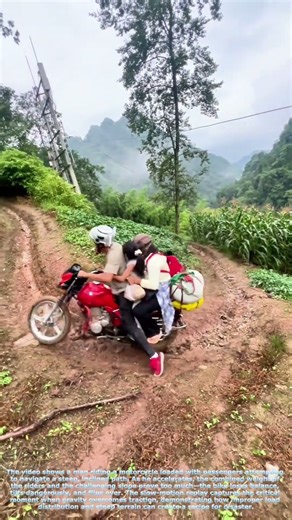 Motorcycle Mishap: When Heavy Loads Meet Steep Roads – What Went Wrong?