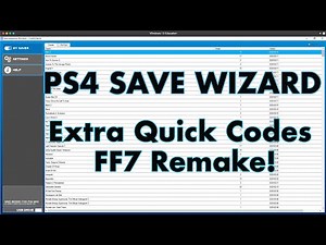 PS4 Save Wizard Tutorial - Extra Quick Codes Final Fantasy 7 Remake!💥