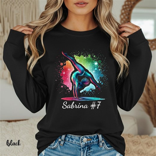Personalized Gymnast Long Sleeve Shirt | Girls Gymnastics Team, Birthday Gift - Etsy
