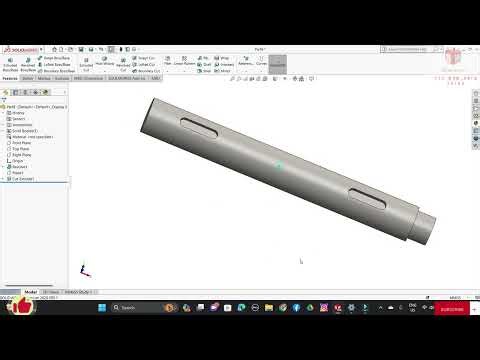 HOW TO CUT MULTIPEL KEYWAYS IN shaft #solidworks #solidwork #cadcam #3D#drowing