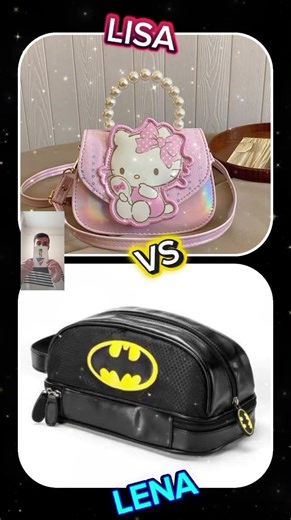 Hello Kitty 🩷 Vs Batman 🖤 Lisa Or Lena #hellokitty #batman #tiktok