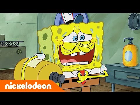 スポンジ・ボブ | マスタードで爆発するスポンジ・ボブの場面集５分！ | ニコロデオンジャパン公式