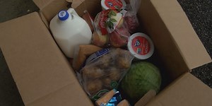 Non-profit hosts food giveaway