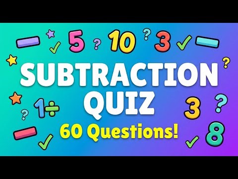 Can You Solve 60 Subtraction Problems? | Math Quiz for Kids
