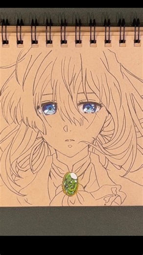 【ヴァイオレット・エヴァーガーデン】色鉛筆で描いてみた【Violet Evergarden】 #ヴァイオレットエヴァーガーデン #violet #illustration