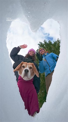 Creative Family Snow Photo Trick with Osmo Nano