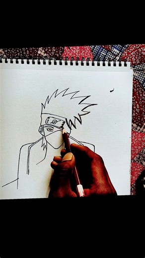 How to Draw Kakashi hatake #shorts #shortsfeed#shortsviral#drawing #anime#kakashi#art