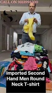 Imported Second Hand Men T-Shirts Wholesale | Best Used Clothes in India | Shiv Enterprises