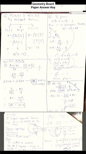 Geometry Boards Paper Answer Key | Solution | Maharashtra State Board #sbsa #geometry