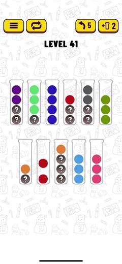 Ball sort puzzle. Level 41