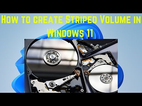 How to create Striped Volume in Windows 11 | How to Create Striped Volume in Windows | Windows 11