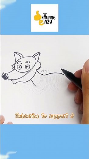 How to Draw a Wolf | Easy Drawing Tutorial for Kids | Drawing Eazy