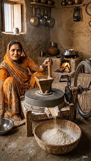 गांव की महिला ने बना दी देसी जुगाड़ से ऑटोमेटिक आटा चक्की।😱