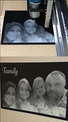 Carving a Photo Using Estlcam Halftone on the LongMill MK2 CNC #shorts