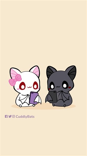 Heartwarming Cute Bat Couple Animation Message