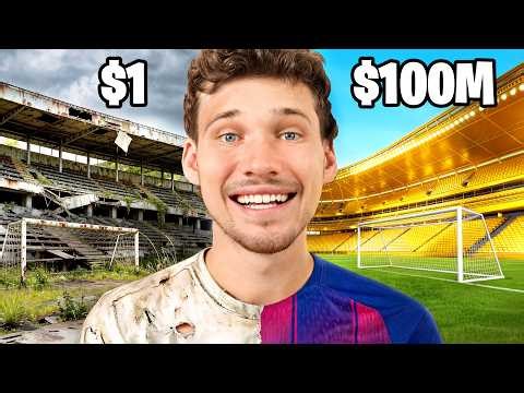 $1 vs $100,000,000 Football Field!