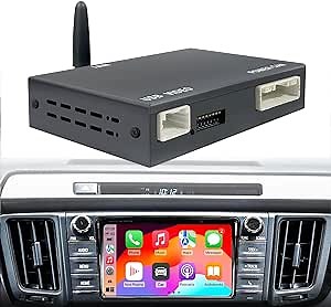 Wireless Carplay-Retrofit-Kit for Toyota 2014-2019 Tacoma/Highlander/RAV4/Corolla/Camry/Avalon/Prius/Sienna Land Cruiser Android Auto Decoder Upgrade Box EZoneTronics