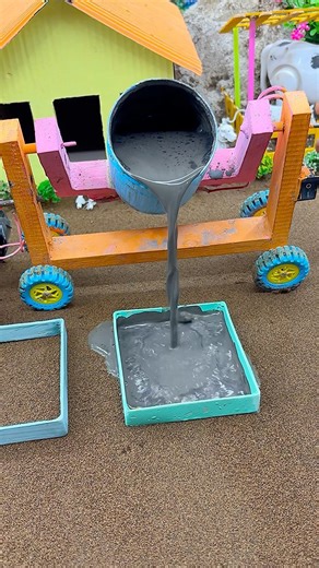 DIY Mini Water Pump & Cement Mixer Machine 💧⚙️ | Amazing Village Model Craft Build #Shorts