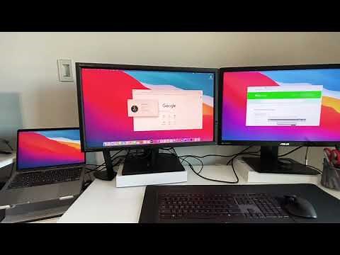 2020 M1 MacBook Pro dual display setup using only 1 thunderbolt port