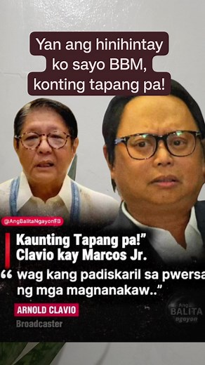 9.7K views · 96 reactions | Arnold Clavio to BBM - Wag kang padiskaril sa pwersa ng mga magnanakaw. | Davince Code | Facebook