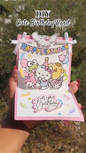 DIY Cute pop up card🎉🎀✨#diy #craft #art #birthday #popupcard #shortsviral #shortsfeed #shorts #viral