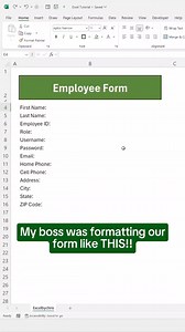 4K views · 35 reactions | Employees form in excel #exceltipsandtricks #GoogleSheets #exceltutorial #exceltraining Excel Formulas Help page(MIS) | LEARN MORE | Facebook