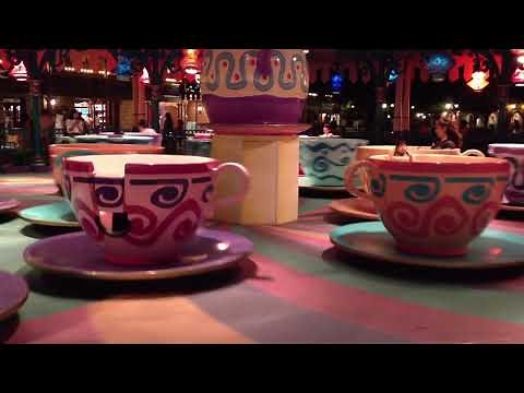 Tokyo Disneyland - Alice In Wonderland Teacup Ride - Spinning Action!