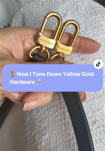 Tone Down Yellow Gold Hardware with a Magic Eraser