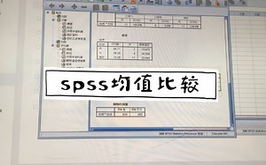 spss均值比较