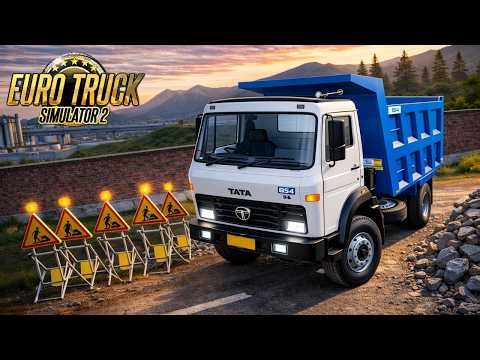 TATA TIPPER CHALLENGE! 🚧 Road Construction Sign Board Transport (ETS2)