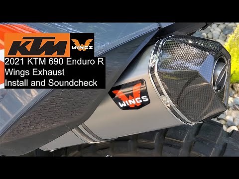 2021 KTM 690 Enduro R Wings Exhaust Install and Sound Test