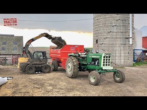 Oliver 1855 Tractor Races the Rain to Feed Cows