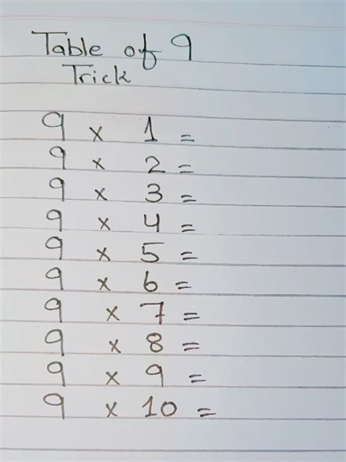 Table of nine trick? #mathematics #mathtrick #studytok #learning #math
